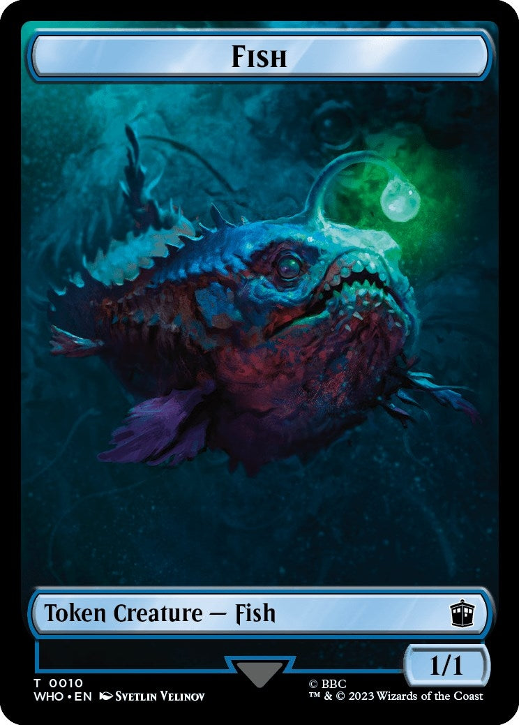 Image for Fish // Beast Double-Sided Token (10 // 17) (Universes Beyond: Doctor Who) - Magic: The Gathering