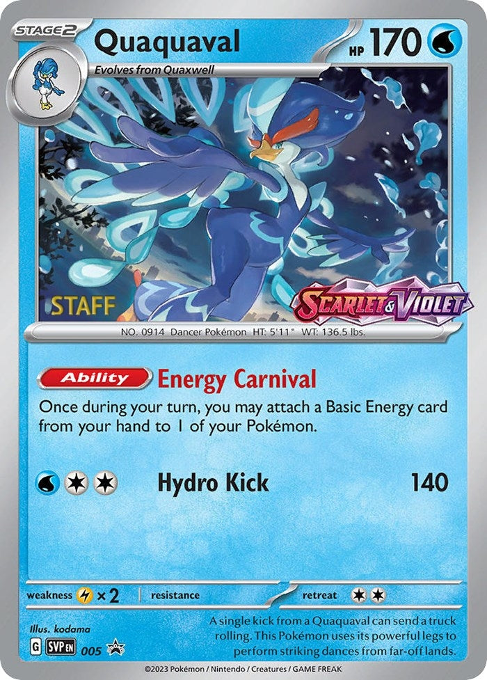 Image for Quaquaval - 005 (Prerelease) [Staff] (005) (SVP) - Pokemon