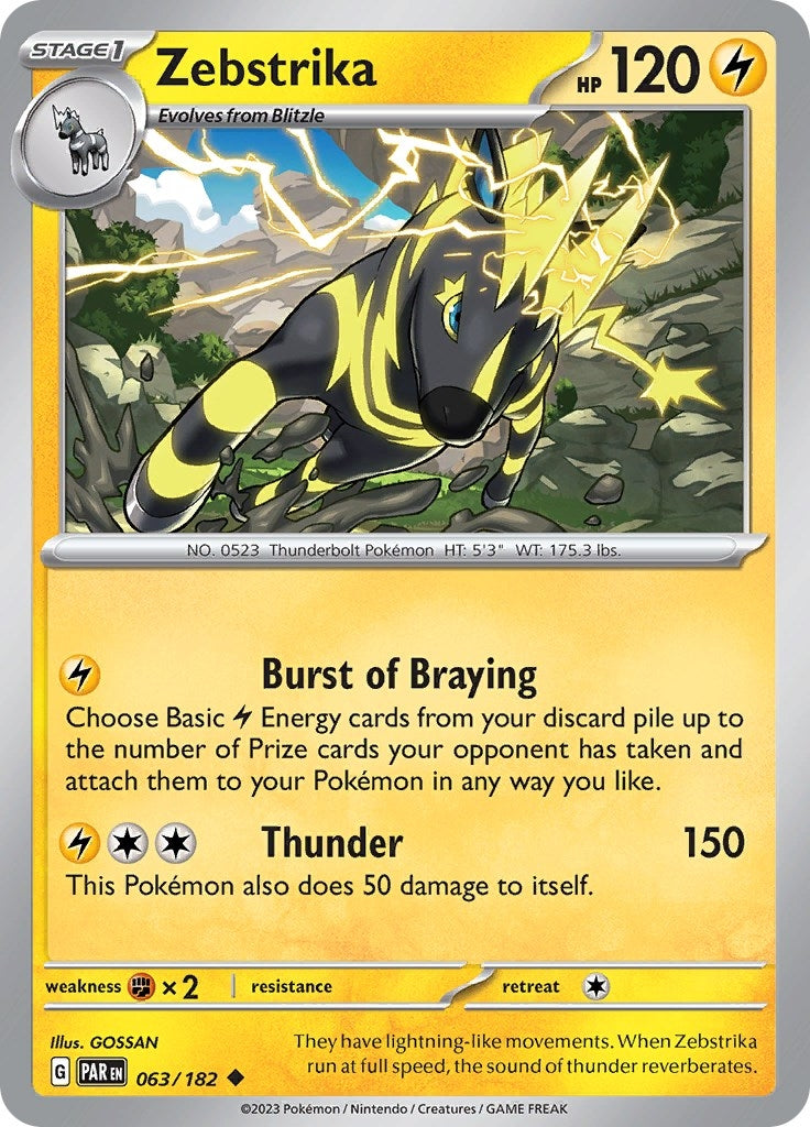 Image for Zebstrika (063/182) (PAR) - Pokemon