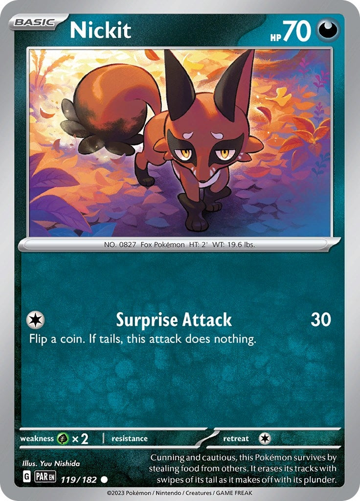 Image for Nickit (119/182) (PAR) - Pokemon