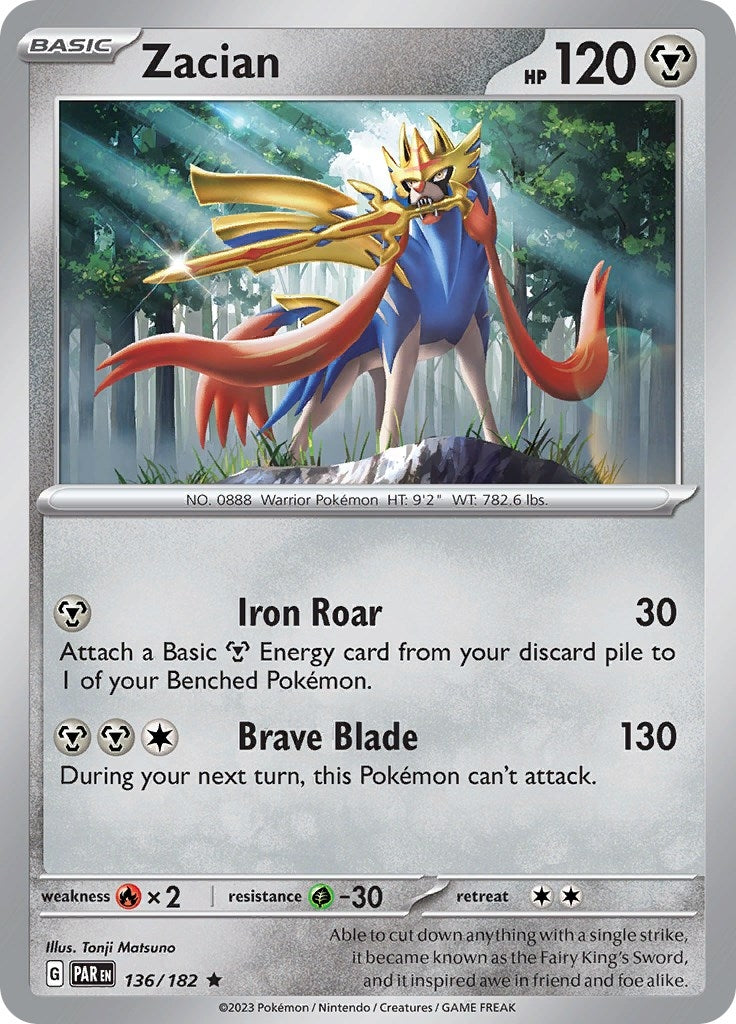 Image for Zacian (136/182) (PAR) - Pokemon