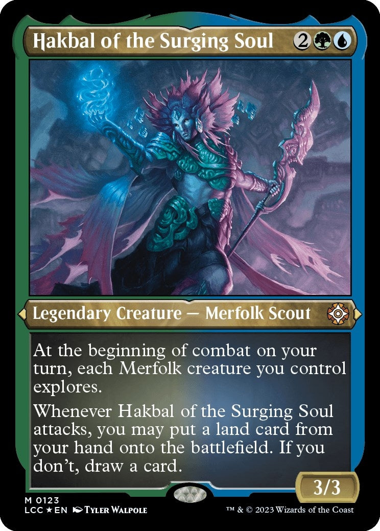 Image for Hakbal of the Surging Soul (Display Commander) - Thick Stock (123) (The Lost Caverns of Ixalan) - Magic: The Gathering