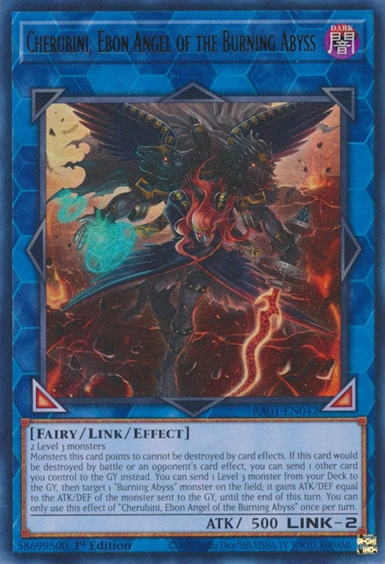 Image for Cherubini, Ebon Angel of the Burning Abyss (UR) (RA01-EN042) (RA01) - YuGiOh