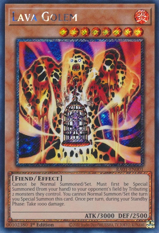 Lava Golem (Platinum Secret Rare) (RA01-EN001) (RA01)