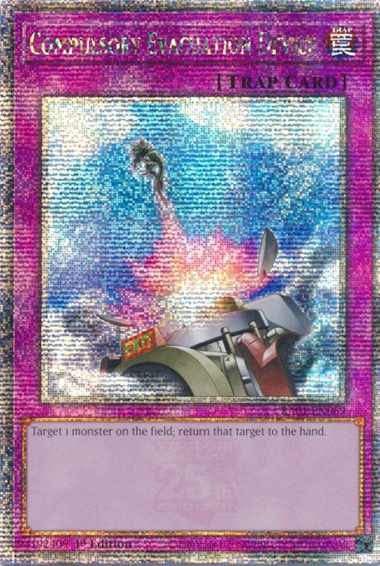 Image for Compulsory Evacuation Device (Quarter Century Secret Rare) (RA01-EN069) (RA01) - YuGiOh