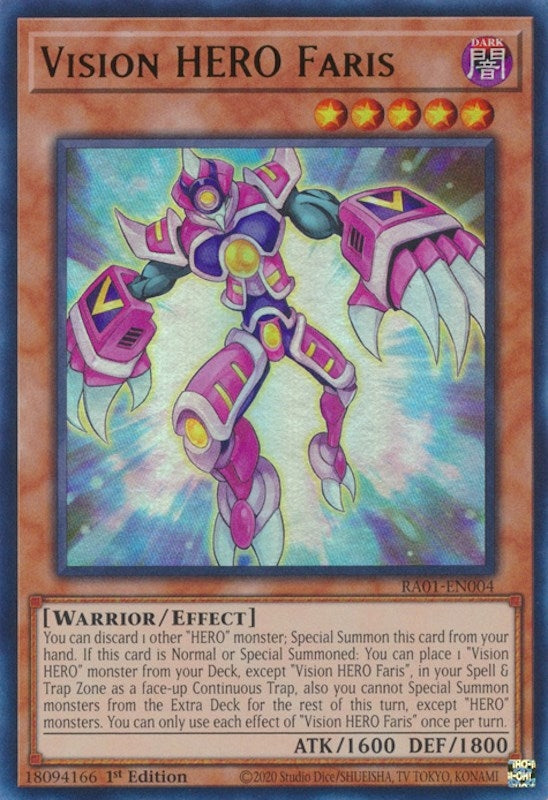 Image for Vision HERO Faris (UR) (RA01-EN004) (RA01) - YuGiOh