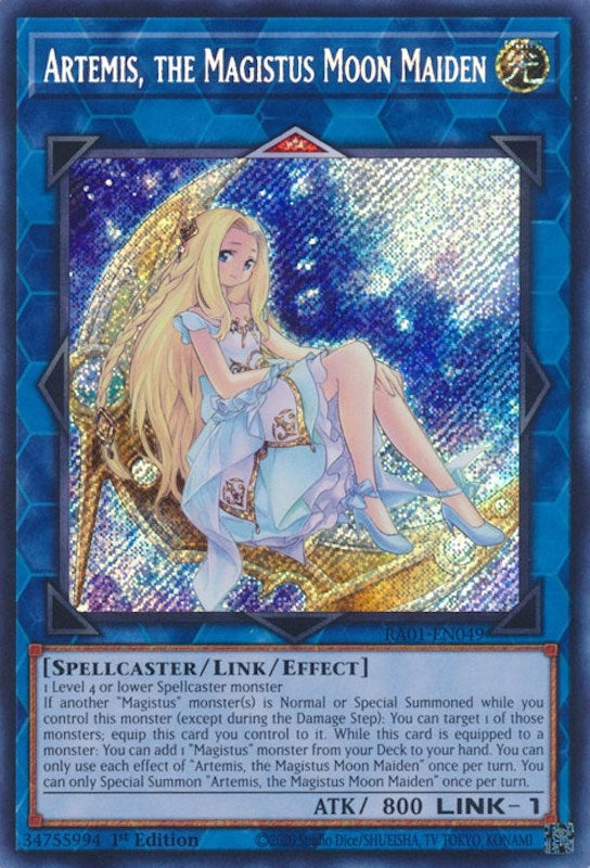 Image for Artemis, the Magistus Moon Maiden (Secret Rare) (RA01-EN049) (RA01) - YuGiOh