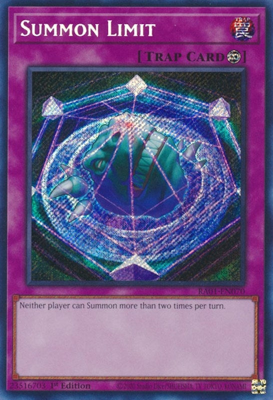 Image for Summon Limit (Secret Rare) (RA01-EN070) (RA01) - YuGiOh