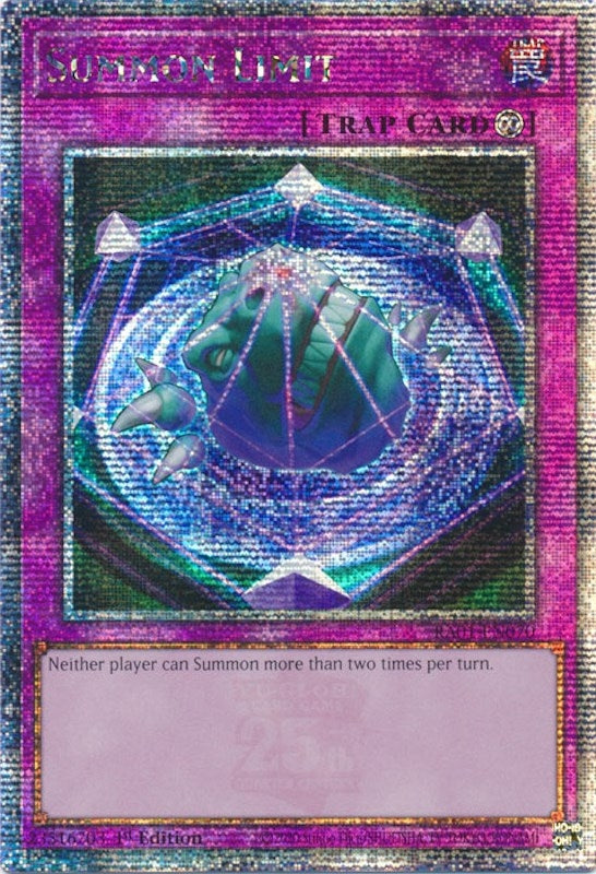 Image for Summon Limit (Quarter Century Secret Rare) (RA01-EN070) (RA01) - YuGiOh