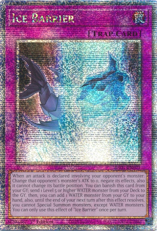 Image for Ice Barrier (Quarter Century Secret Rare) (RA01-EN071) (RA01) - YuGiOh