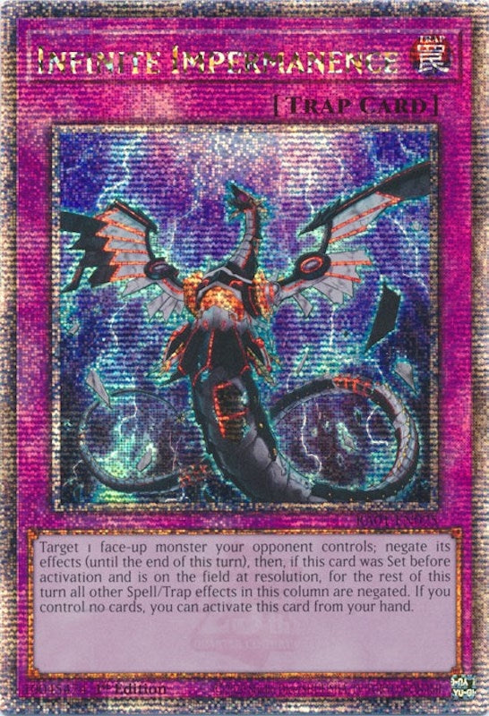 Image for Infinite Impermanence (Quarter Century Secret Rare) (RA01-EN075) (RA01) - YuGiOh