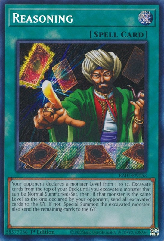 Image for Reasoning (Secret Rare) (RA01-EN052) (RA01) - YuGiOh
