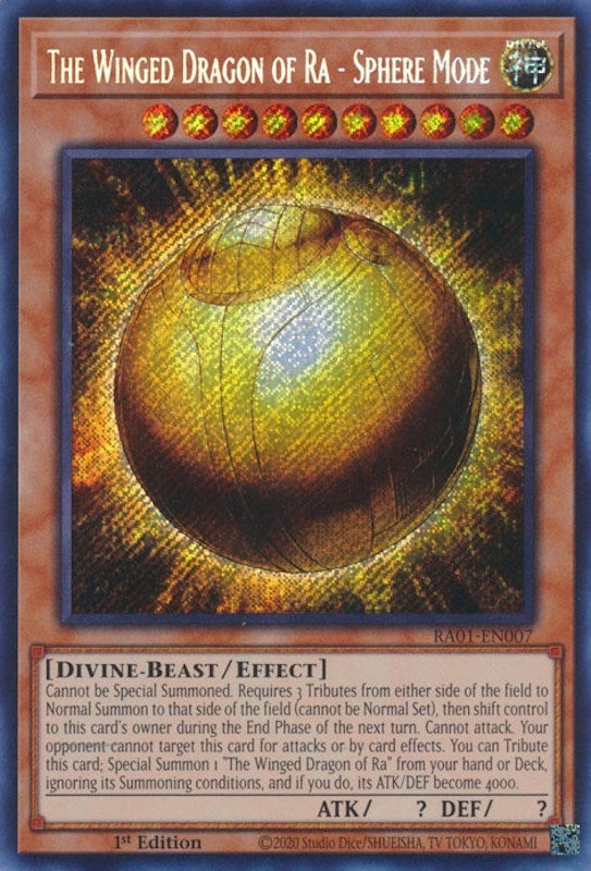 Image for The Winged Dragon of Ra - Sphere Mode (Secret Rare) (RA01-EN007) (RA01) - YuGiOh