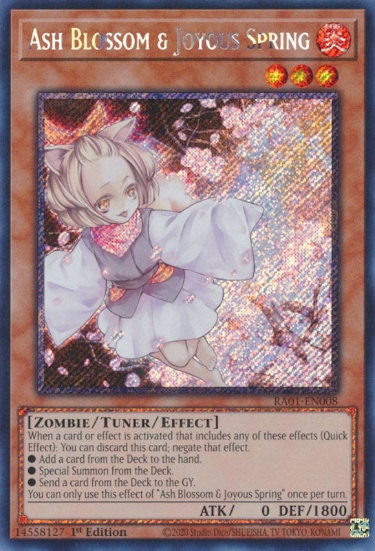 Ash Blossom & Joyous Spring (Platinum Secret Rare) (RA01-EN008) (RA01)