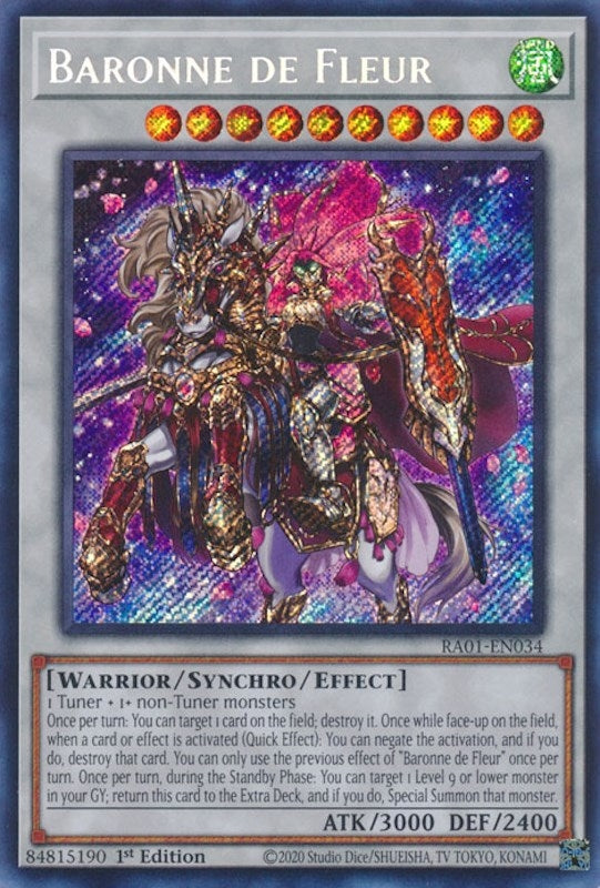 Image for Baronne de Fleur (Secret Rare) (RA01-EN034) (RA01) - YuGiOh