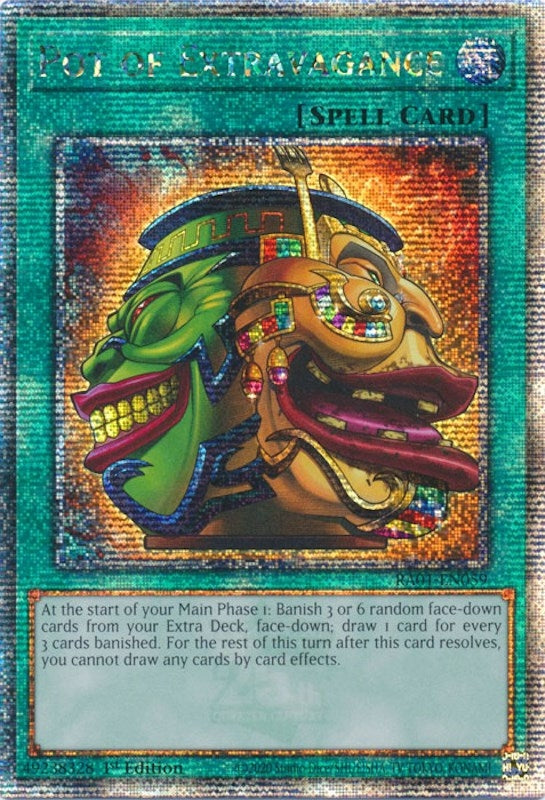 Image for Pot of Extravagance (Quarter Century Secret Rare) (RA01-EN059) (RA01) - YuGiOh