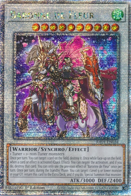 Image for Baronne de Fleur (Quarter Century Secret Rare) (RA01-EN034) (RA01) - YuGiOh