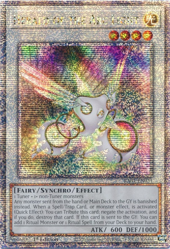 Image for Herald of the Arc Light (Quarter Century Secret Rare) (RA01-EN031) (RA01) - YuGiOh