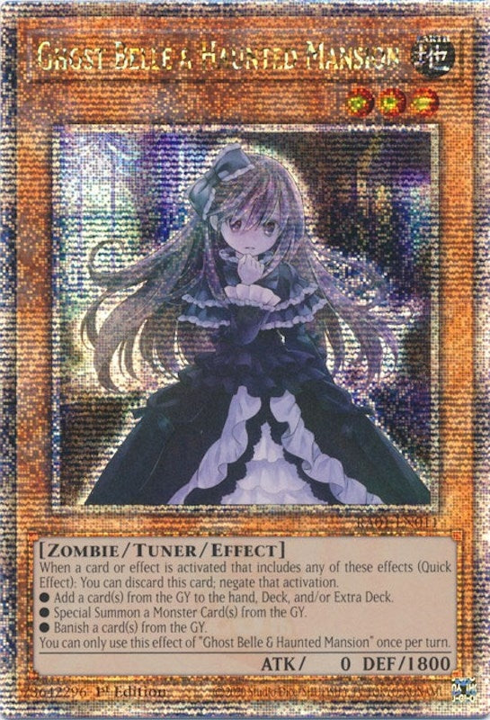 Image for Ghost Belle & Haunted Mansion (Quarter Century Secret Rare) (RA01-EN011) (RA01) - YuGiOh