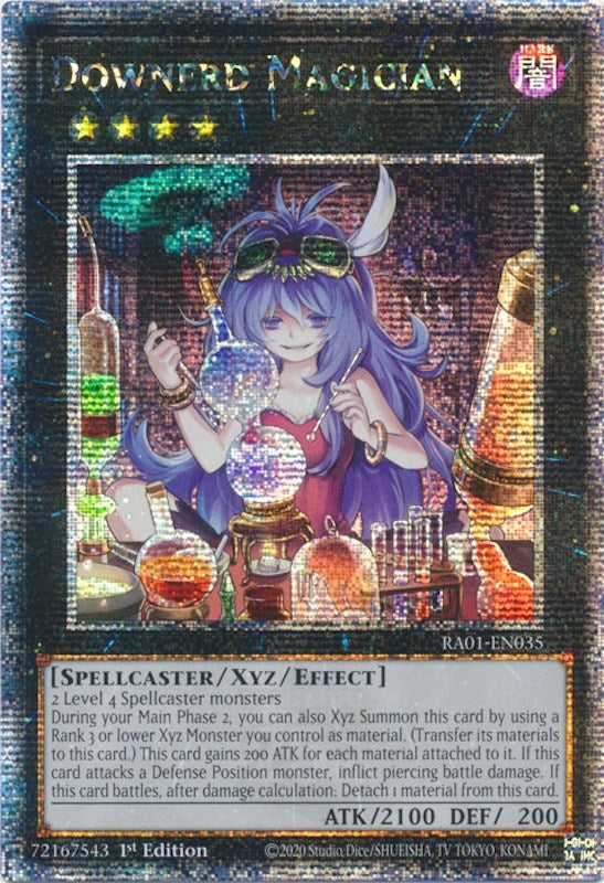Image for Downerd Magician (Quarter Century Secret Rare) (RA01-EN035) (RA01) - YuGiOh