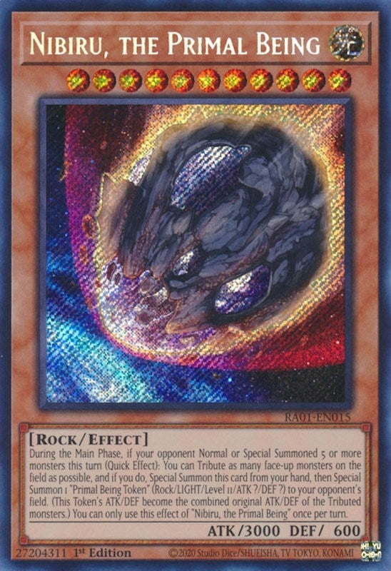 Image for Nibiru, the Primal Being (Secret Rare) (RA01-EN015) (RA01) - YuGiOh