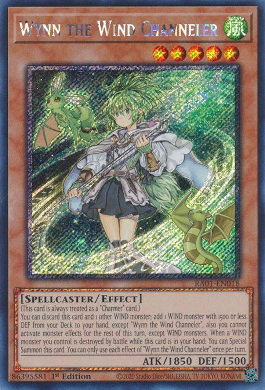 Wynn the Wind Channeler (Platinum Secret Rare) (RA01-EN018) (RA01)