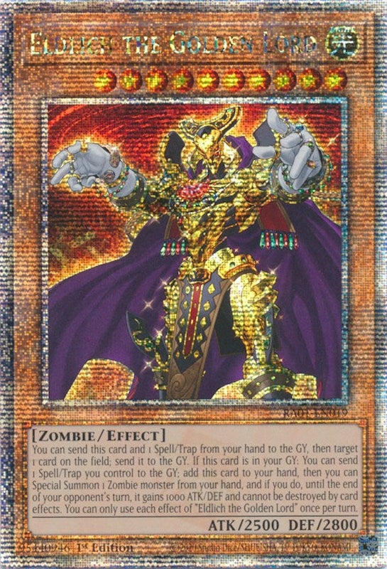 Image for Eldlich the Golden Lord (Quarter Century Secret Rare) (RA01-EN019) (RA01) - YuGiOh
