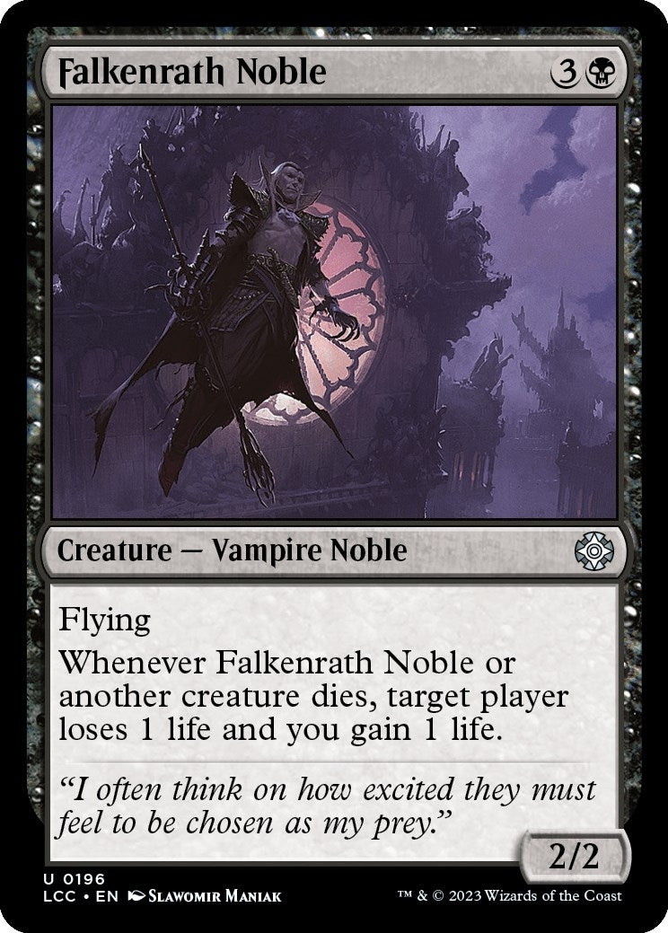 Image for Falkenrath Noble (196) (The Lost Caverns of Ixalan) - Magic: The Gathering