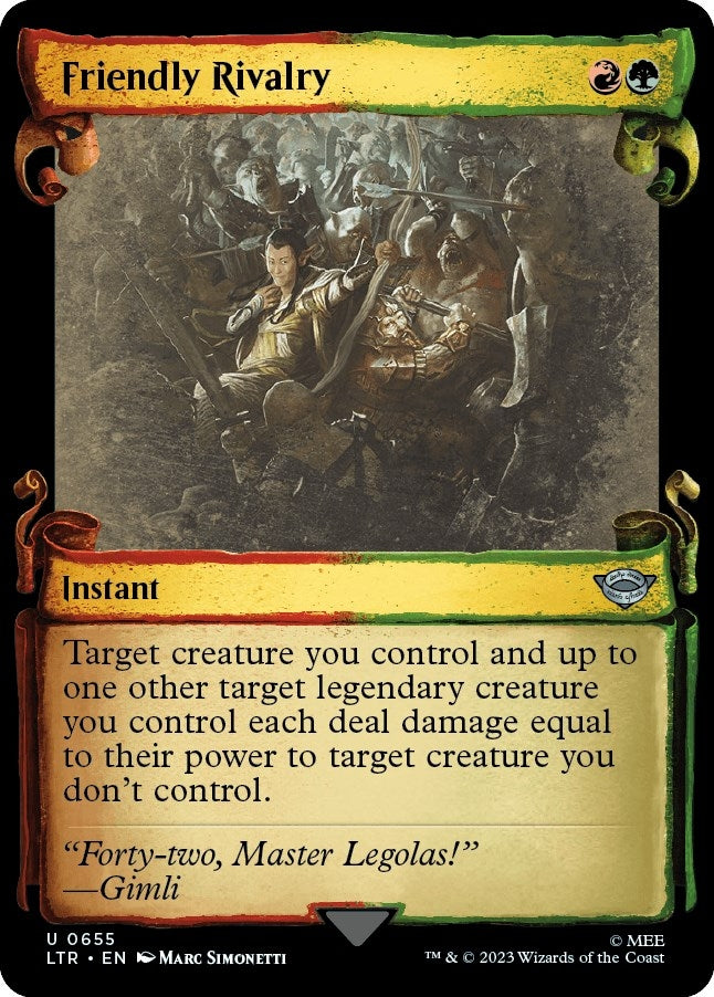 Image for Friendly Rivalry (Showcase Scrolls) (655) (Universes Beyond: The Lord of the Rings: Tales of Middle-earth) - Magic: The Gathering