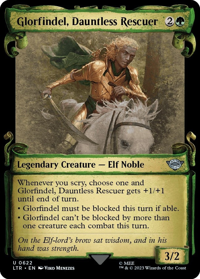 Image for Glorfindel, Dauntless Rescuer (Showcase Scrolls) (622) (Universes Beyond: The Lord of the Rings: Tales of Middle-earth) - Magic: The Gathering