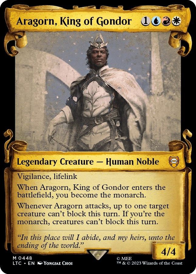 Image for Aragorn, King of Gondor (Showcase Scrolls) (448) (The Lord of the Rings: Tales of Middle-earth) - Magic: The Gathering