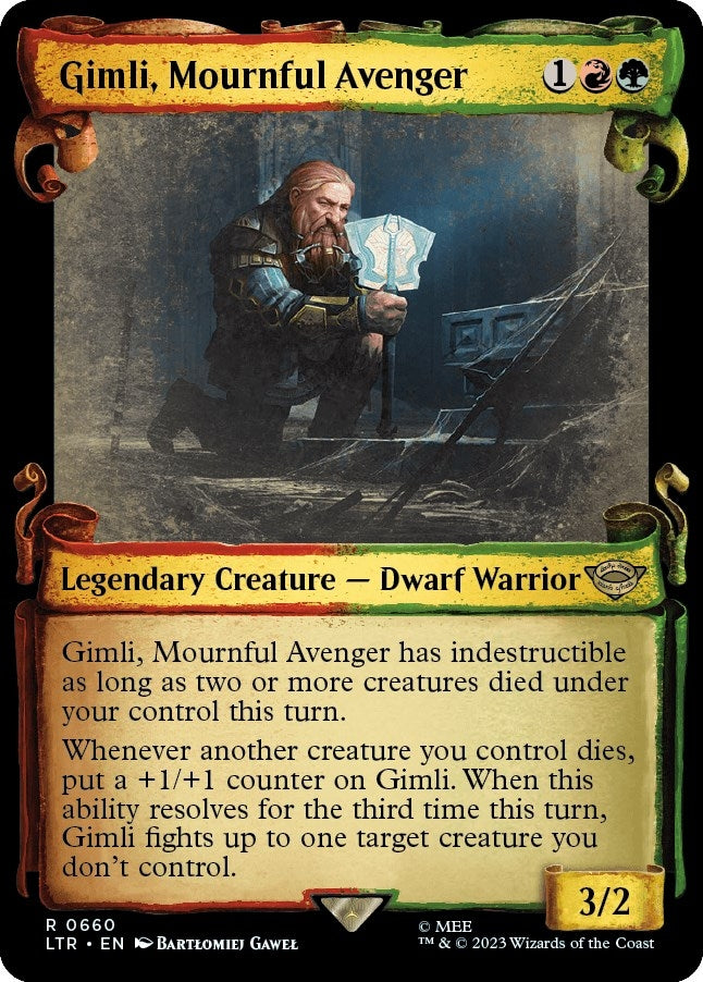 Image for Gimli, Mournful Avenger (Showcase Scrolls) (660) (Universes Beyond: The Lord of the Rings: Tales of Middle-earth) - Magic: The Gathering