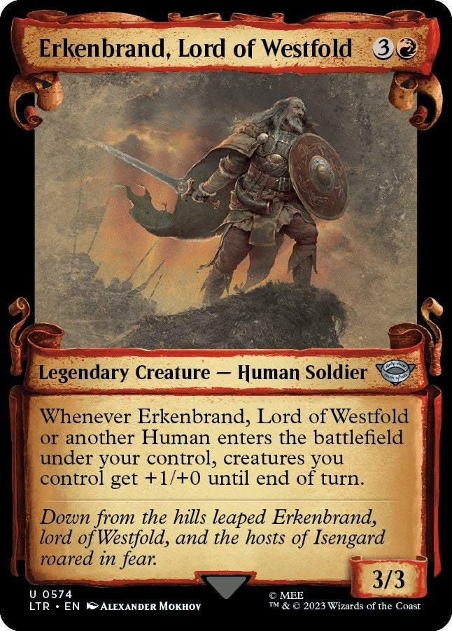Image for Erkenbrand, Lord of Westfold (Showcase Scrolls) (574) (Universes Beyond: The Lord of the Rings: Tales of Middle-earth) - Magic: The Gathering