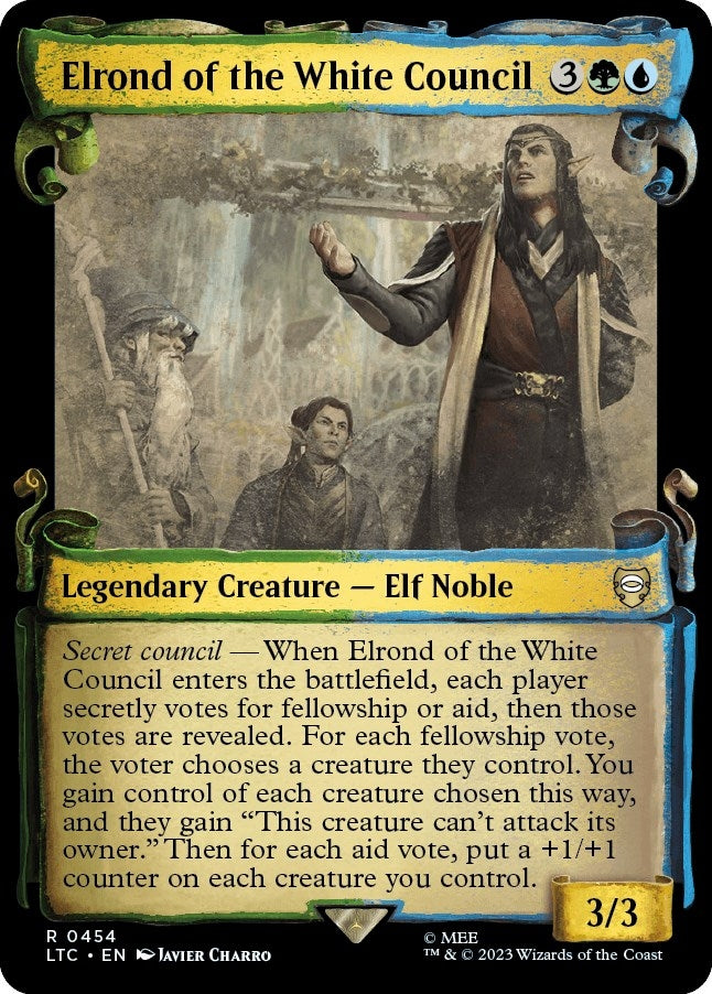 Image for Elrond of the White Council (Showcase Scrolls) (454) (The Lord of the Rings: Tales of Middle-earth) - Magic: The Gathering