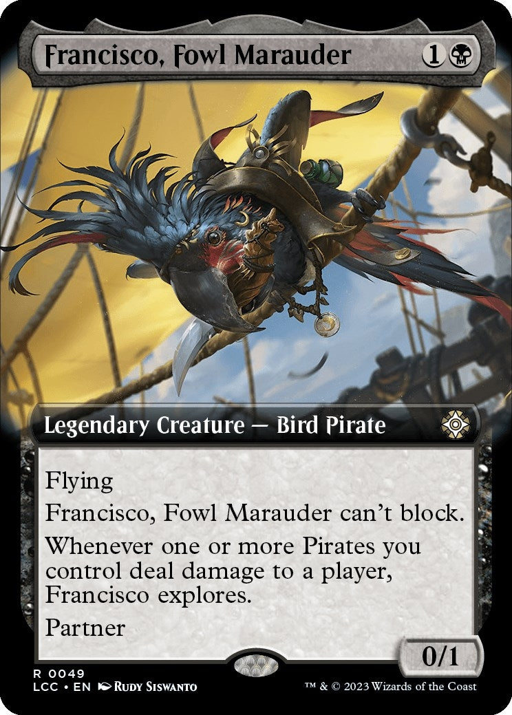 Image for Francisco, Fowl Marauder (Extended Art) (49) (The Lost Caverns of Ixalan) - Magic: The Gathering