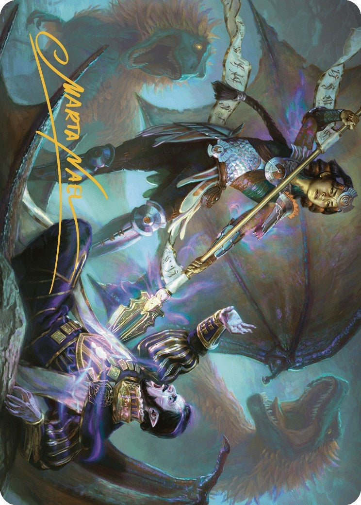 Image for Huatli's Final Strike Art Card (Gold-Stamped Signature) (28) (The Lost Caverns of Ixalan) - Magic: The Gathering