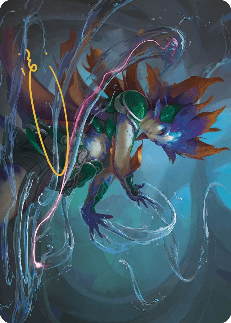Image for Nicanzil, Current Conductor Art Card (Gold-Stamped Signature) (36) (The Lost Caverns of Ixalan) - Magic: The Gathering