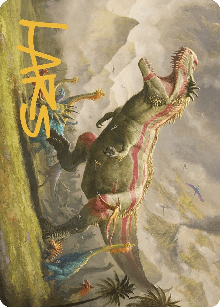 Image for Ghalta, Stampede Tyrant Art Card (Gold-Stamped Signature) (24) (The Lost Caverns of Ixalan) - Magic: The Gathering