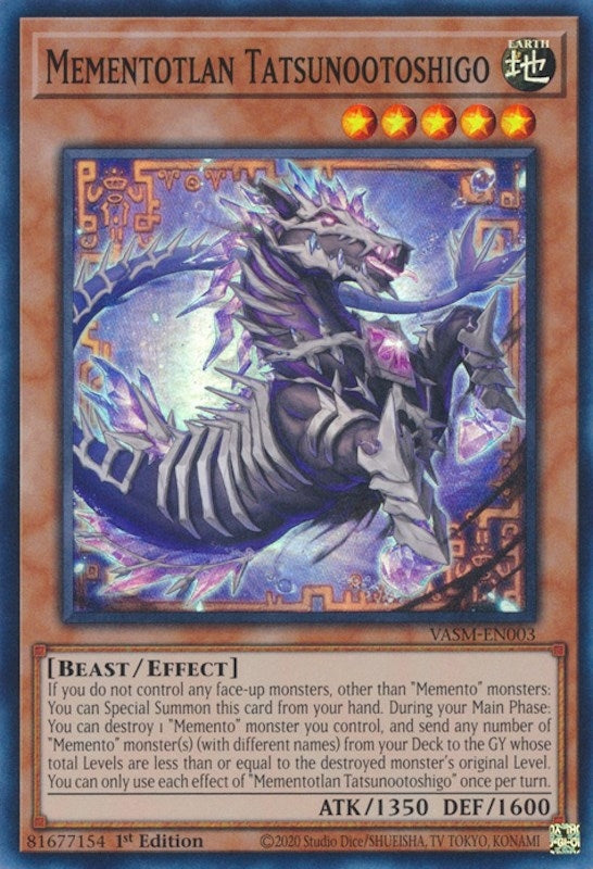 Image for Mementotlan Tatsunootoshigo (VASM-EN003) (VASM) - YuGiOh