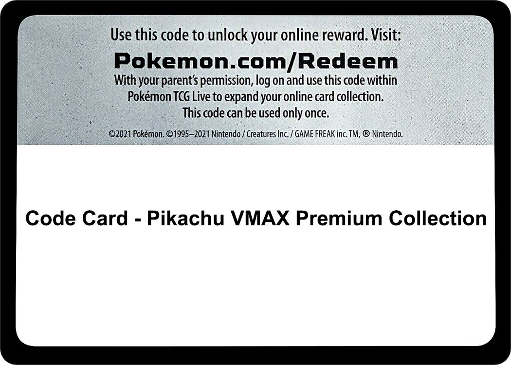 Image for Code Card - Pikachu VMAX Premium Collection (CRZ) - Pokemon