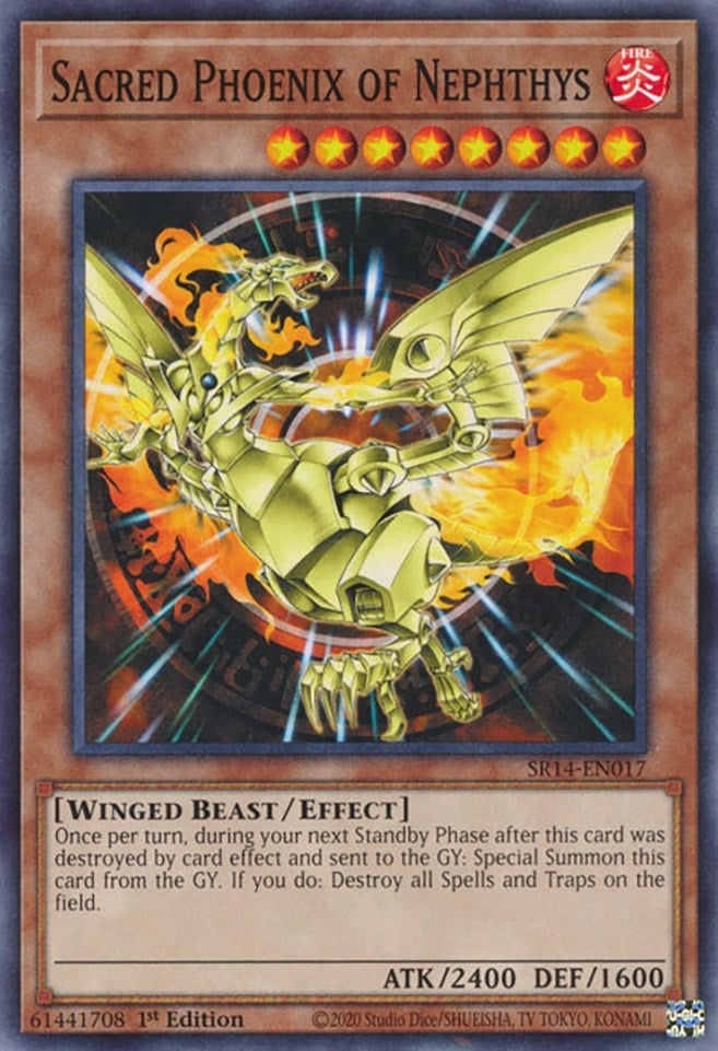 Image for Sacred Phoenix of Nephthys (SR14-EN017) (SR14) - YuGiOh