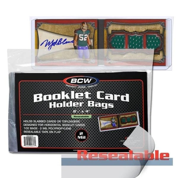 Image for Resealable Booklet Card Holder Bags (100ct.) - Card Sleeves