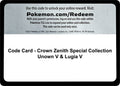 Image for Code Card - Crown Zenith Special Collection [Unown V & Lugia V] (CRZ) - Pokemon