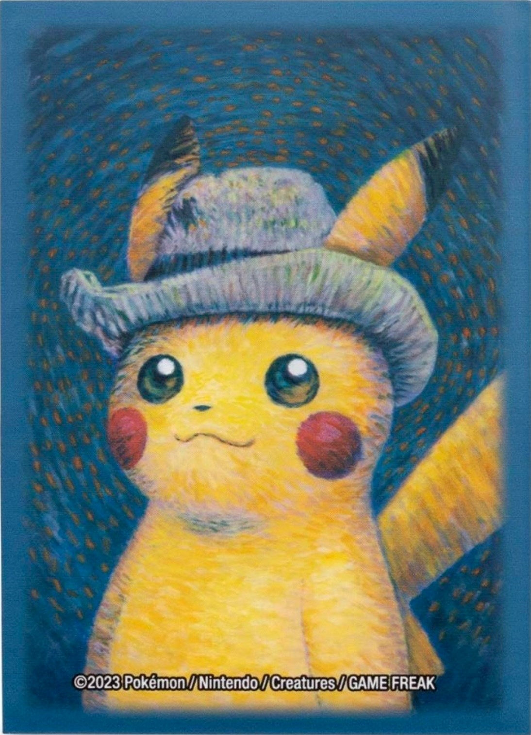 Image for Pokémon Center × Van Gogh Museum: Pikachu Inspired by Self-Portrait with Grey Felt Hat Card Sleeves (65 Sleeves) - Card Sleeves