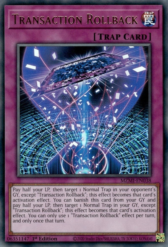 Image for Transaction Rollback (MZMI-EN038) (MZMI) - YuGiOh