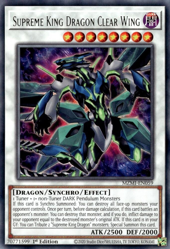 Image for Supreme King Dragon Clear Wing (MZMI-EN059) (MZMI) - YuGiOh