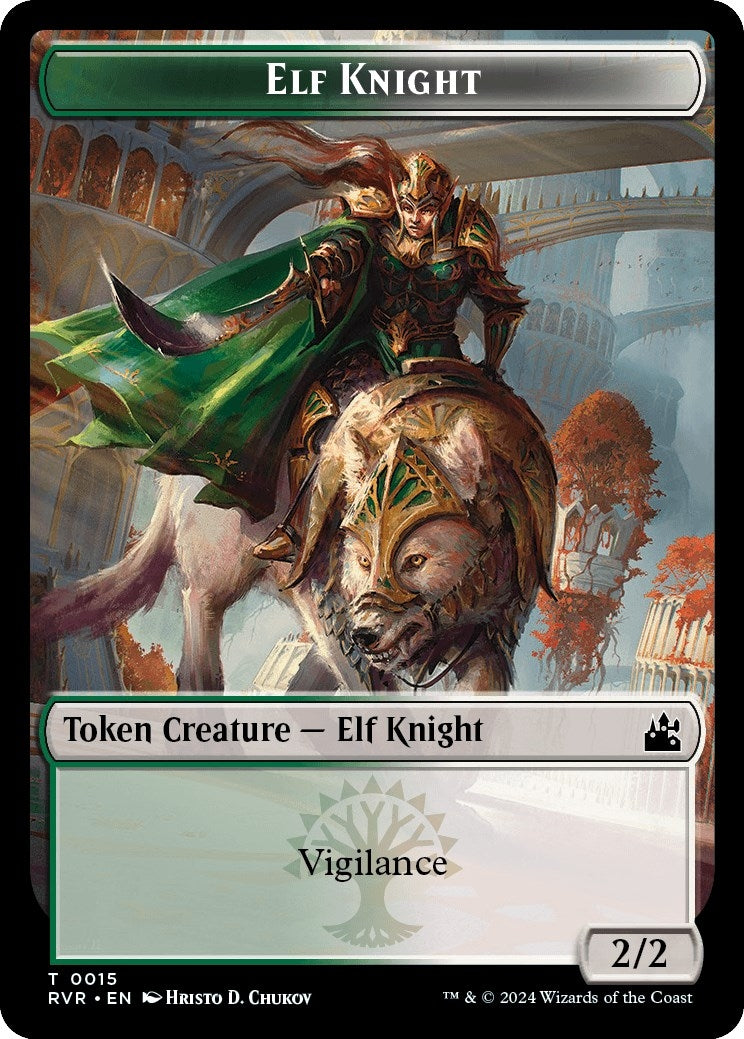 Image for Elf Knight // Sphinx Double-Sided Token (15 // 17) (Ravnica Remastered) - Magic: The Gathering