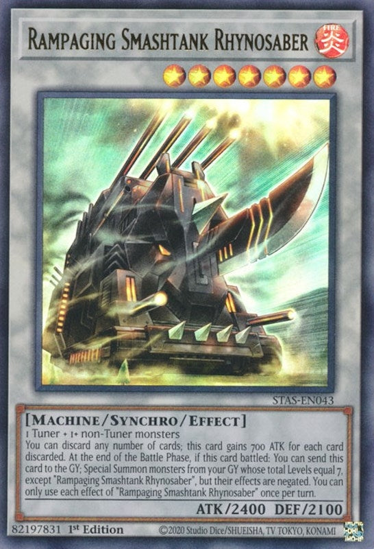 Image for Rampaging Smashtank Rhynosaber (STAS-EN043) (TPSS) - YuGiOh
