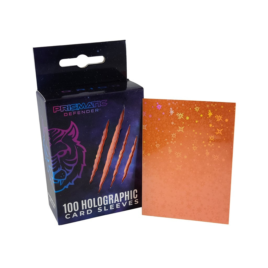 Image for Holographic Sleeves - Orange / Starfield (100-Pack) - Card Sleeves