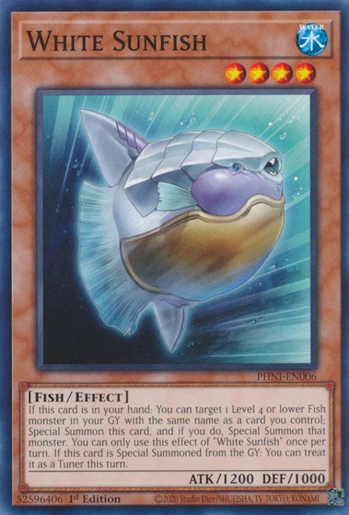 Image for White Sunfish (PHNI-EN006) (PHNI) - YuGiOh